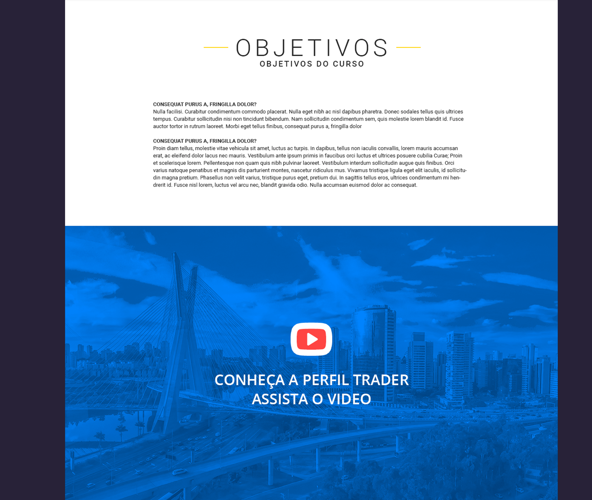 Trader course branding project